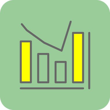Bar grafik simgesinin vektör illüstrasyonu 