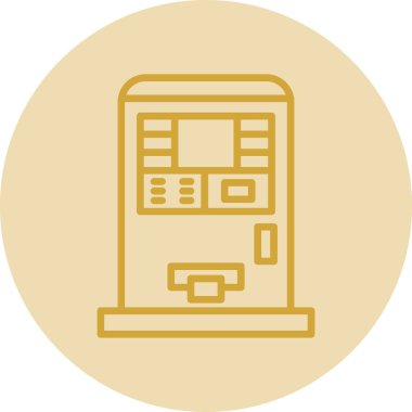 atm makine simgesi, vektör illüstrasyonu basit tasarım