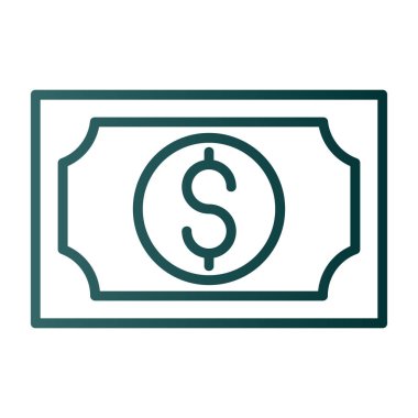 Web ve mobil uygulama tasarımınız için para simgesi, dolar logosu konsepti 