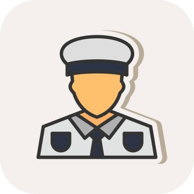 polis düz vektör ikonu tasarımı