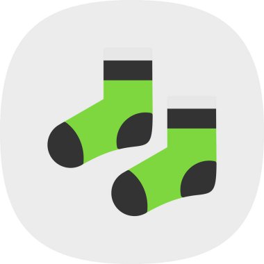 iki çorap düz simgesi, vektör illüstrasyonu