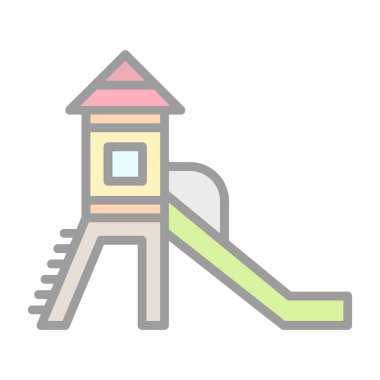 oyun alanı slayt ikonu vektör çizimi