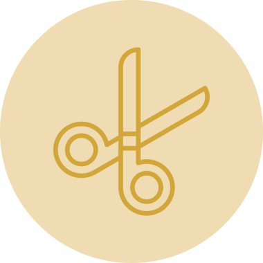 Makas simgesi, vektör illüstrasyonu 