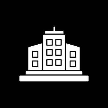 bina simgesi, basit vektör illüstrasyonu
