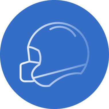 Futbol kask simge vektör çizim