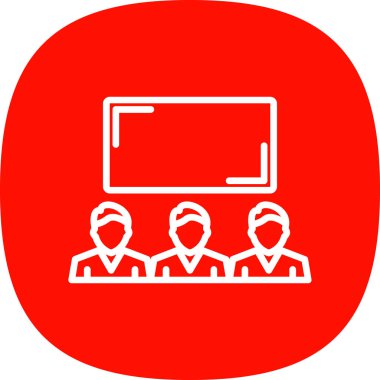 Konferans simgesi, vektör çizimi