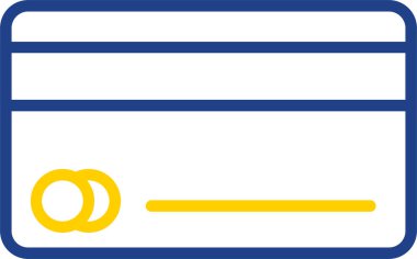 Kredi kartı ikonu. vektör illüstrasyonu 