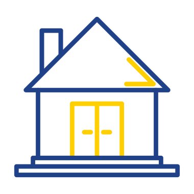 Ev vektör tasarımı. Ev düz simgesi 