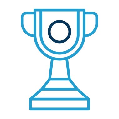 Kupa çizgisi simgesi, vektör illüstrasyonu 