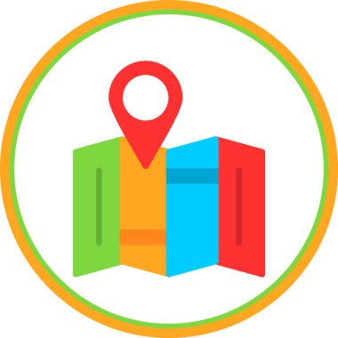 konum pin simgesi, vektör illüstrasyonu basit tasarım