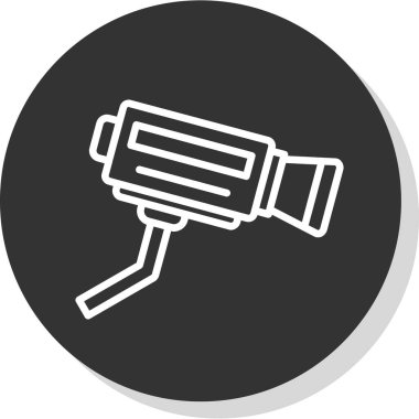 CCTV kamerası. Web simgesi basit illüstrasyon