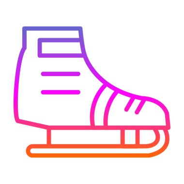 Buz pateni ikonu. Basit vektör illüstrasyonu