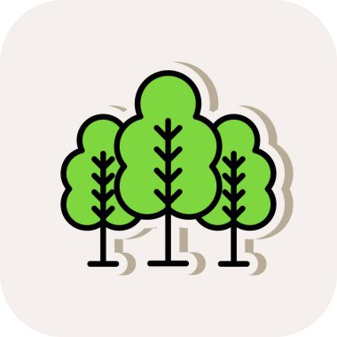 forest icon, vector illustration simple design