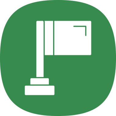 Basit bayrak vektör çizgisi simgesi 