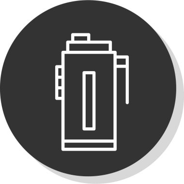 Su şişesi simgesi, vektör illüstrasyonu basit tasarım