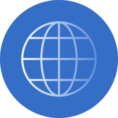 küresel dünya vektör simgesi. Basit tasarım illüstrasyon sembolü