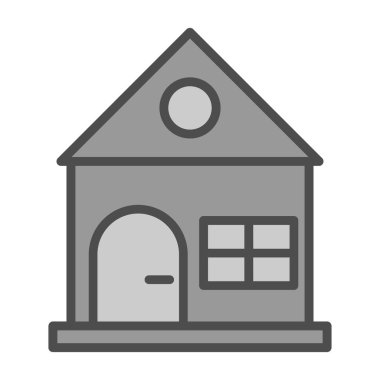 Ev vektör tasarımı. Ev düz simgesi 