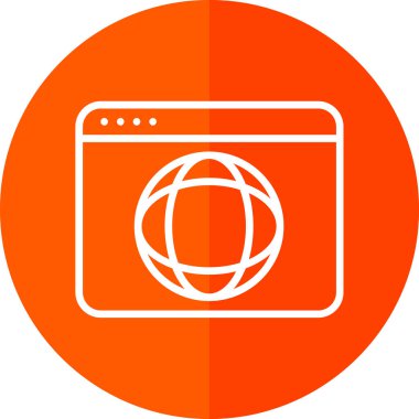 Web tarayıcı simgesi, vektör illüstrasyonu basit tasarım
