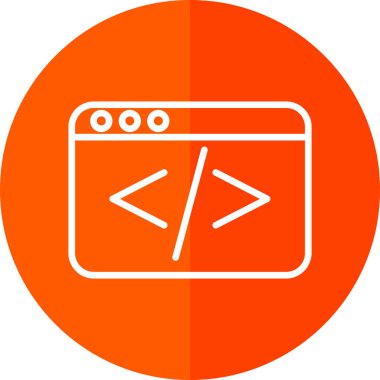 Kod işareti. Kodlama simgesi. vektör illüstrasyonu