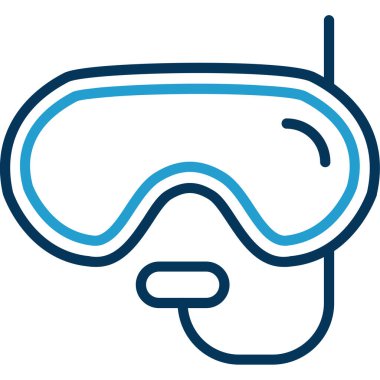 Dalış. Web simgesi basit illüstrasyon