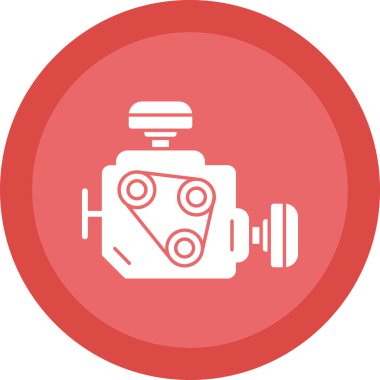 araba motoru simgesi, vektör illüstrasyonu basit tasarım