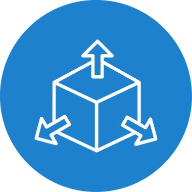 Oklu küp, vektör illüstrasyon tasarımı