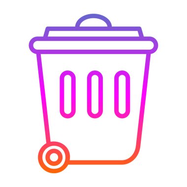 Çöp Kutusu simgesi, vektör illüstrasyonu basit tasarım