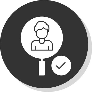 Yuvarlak simgesi olan kişi