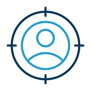 Hedef izleyici simgesi. Vektör çizim  