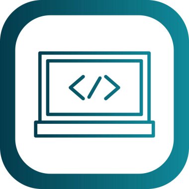 Kod işareti. Kodlama simgesi. vektör illüstrasyonu