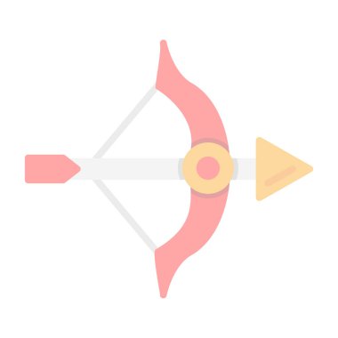 Okçuluk simgesi. Web simgesi basit illüstrasyon