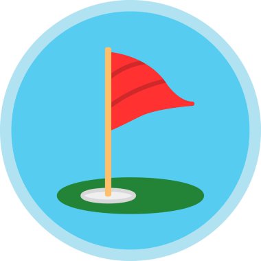 Rozetinde golf bayrağı