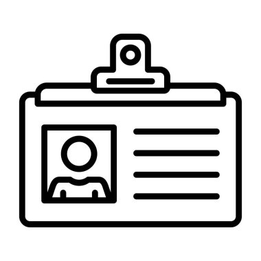 Kimlik kartı simgesi olan kimlik kartı, özet biçimi