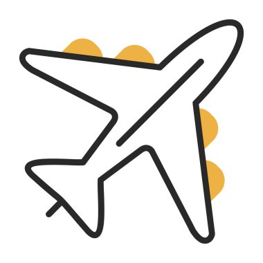 Uçak. Web simgesi basit tasarım                          