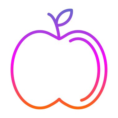 Elma. Web simgesi basit illüstrasyon 