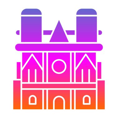 Kilise modern ikon vektör illüstrasyonu