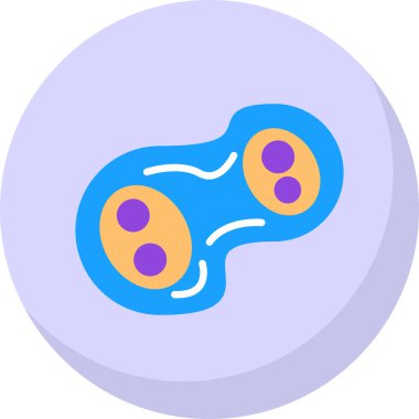 bakteri hücre simgesi düz biçiminde