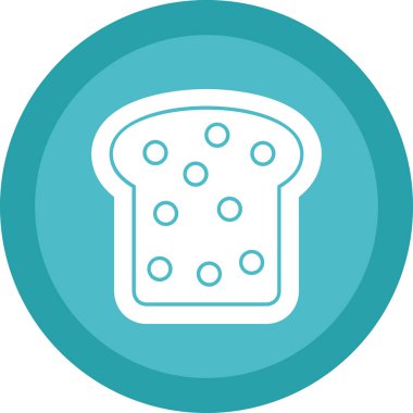 Ekmek simgesinin vektör illüstrasyonu 