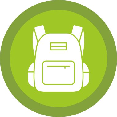 sırt çantası simgesi vektör illüstrasyonu