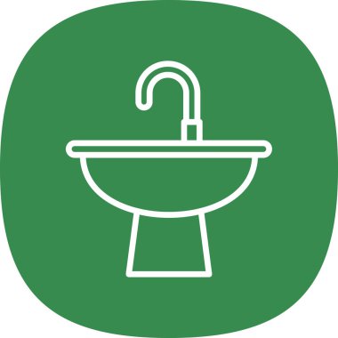 Tuvalet. Web simgesi basit illüstrasyon