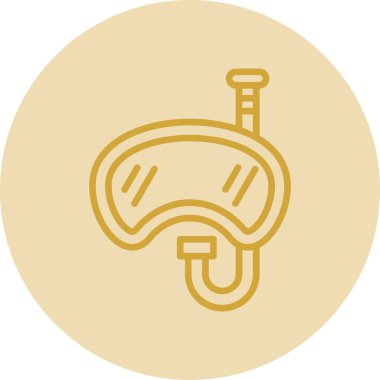 Bir aqualung simgesinin vektör çizimi