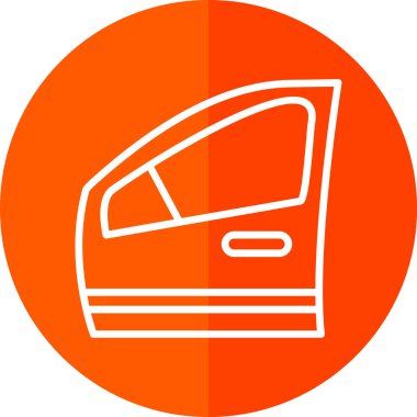 Araba kapısı. Web simgesi basit illüstrasyon