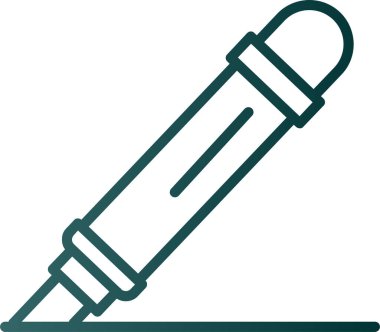 İşaretleyici kalem simgesi, vektör illüstrasyonu basit tasarım