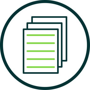 Belge simgesinin vektör illüstrasyonu