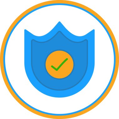 kalkan simgesi, vektör illüstrasyonu basit tasarım