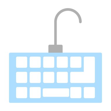 bilgisayar klavyesi simgesi, vektör illüstrasyonu basit tasarım