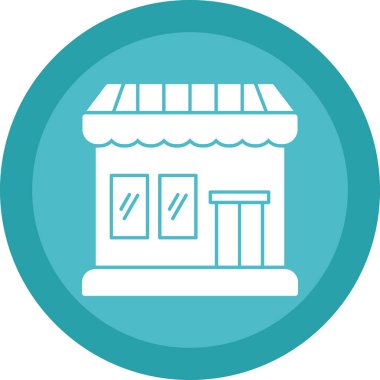 Market simgesinin vektör illüstrasyonu