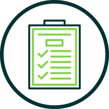 Kontrol listesi simgesinin vektör illüstrasyonu 