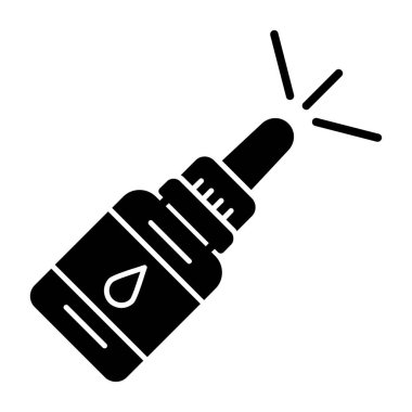 Burun spreyi ikonu. vektör illüstrasyonu                       