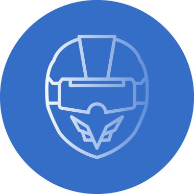 VR Yarış Miğferi ikon vektör illüstrasyonu